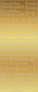 Ursus KREATIV STICKER 10x23CM,MOTIV 01,5ST.GOLD