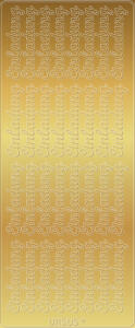 Ursus KREATIV STICKER 10x23CM,MOTIV 02,5ST.GOLD
