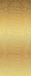 Ursus KREATIV STICKER 10x23CM,MOTIV 07,5ST.GOLD