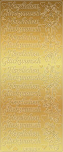 Ursus KREATIV STICKER 10x23CM,MOTIV 08,5ST.GOLD