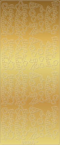 Ursus KREATIV STICKER 10x23CM,MOTIV 10,5ST.GOLD