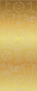 Ursus KREATIV STICKER 10x23CM,MOTIV 20,5ST.GOLD