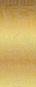 Ursus KREATIV STICKER 10x23CM,MOTIV 21,5ST.GOLD