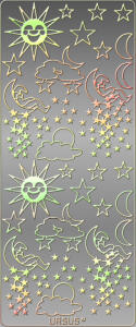 Ursus KREATIV STICKER 10x23CM,MOTIV 22,5ST.GOLD