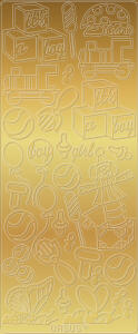 Ursus KREATIV STICKER 10x23CM,MOTIV 23,5ST.GOLD