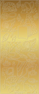 Ursus KREATIV STICKER 10x23CM,MOTIV 24,5ST.GOLD