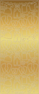 Ursus KREATIV STICKER 10x23CM,MOTIV 25,5ST.GOLD
