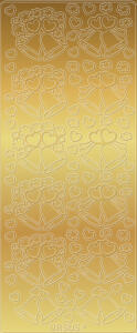 Ursus KREATIV STICKER 10x23CM,MOTIV 30,5ST.GOLD