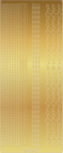 Ursus KREATIV STICKER 10x23CM,MOTIV 36,5ST.GOLD
