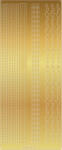 Ursus KREATIV STICKER 10x23CM,MOTIV 36,5ST.GOLD