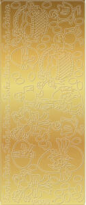 Ursus KREATIV STICKER 10x23CM,MOTIV 57,5ST.GOLD