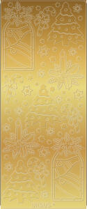 Ursus KREATIV STICKER 10x23CM,MOTIV 62,5ST.GOLD