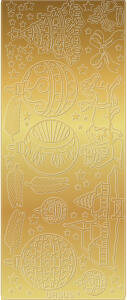 Ursus KREATIV STICKER 10x23CM,MOTIV 63,5ST.GOLD