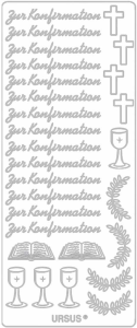 Ursus KREATIV STICKER 10x23CM,MOTIV 31,5ST.SILBER