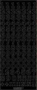 Ursus KREATIV STICKER 10x23CM,MOTIV 71,5ST.SCHWARZ