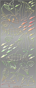 Ursus KREATIV STICKER 10x23CM,MOTIV 17,5ST.MULTIC.