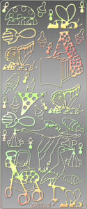Ursus KREATIV STICKER 10x23CM,MOTIV 24,5ST.MULTIC.
