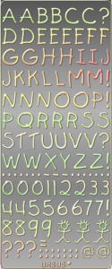 Ursus KREATIV STICKER 10x23CM,MOTIV 68,5ST.MULTIC.