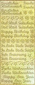 Ursus HOL.KREATIV STICKER 10x23CM,MOTIV 01,5ST.GOLD