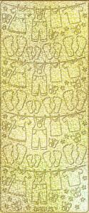 Ursus HOL.KREATIV STICKER 10x23CM,MOTIV 25,5ST.GOLD