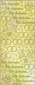 Ursus HOL.KREATIV STICKER 10x23CM,MOTIV 28,5ST.GOLD