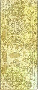 Ursus HOL.KREATIV STICKER 10x23CM,MOTIV 63,5ST.GOLD