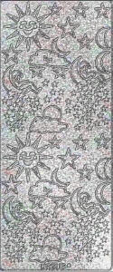 Ursus HOL.KREATIV STICKER 10x23CM,MOTIV 22,5ST.SILB