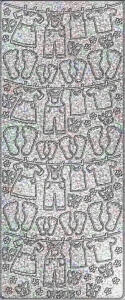 Ursus HOL.KREATIV STICKER 10x23CM,MOTIV 25,5ST.SILB