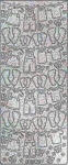 Ursus HOL.KREATIV STICKER 10x23CM,MOTIV 25,5ST.SILB
