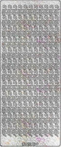 Ursus HOL.KREATIV STICKER 10x23CM,MOTIV 49,5ST.SILB