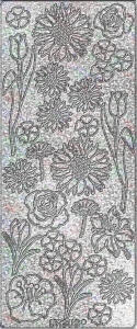 Ursus HOL.KREATIV STICKER 10x23CM,MOTIV 53,5ST.SILB