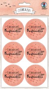 Ursus STICKER "EINLADUNG ZU M. KONFIRMATION" KORALLE