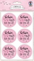 Ursus STICKER "SCHÖN, DASS DU DA BIST" ROSA