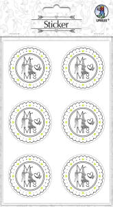 Ursus STICKER "HOCHZEIT" MR. & MRS.