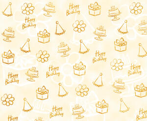 Ursus BRILLANT 230G.DIN A4,5BL.GOLD HAPPY BIRTHDAY