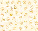 Ursus BRILLANT 230G.DIN A4,5BL.GOLD HAPPY BIRTHDAY