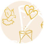 Ursus BRILLANT 230G.DIN A4,5BL.GOLD HOCHZEIT