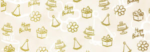Ursus BRILLANT 230G.DIN A4,25BL.GOLD HAPPY BIRTHDAY