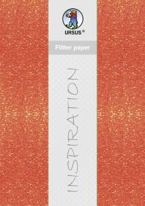 Ursus FLITTER PAPER 220G.23x33CM,5BL.ROT