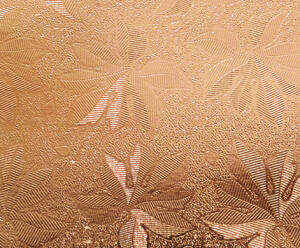 Ursus FOIL EMBOSSED PAPER "LEAVES"220G.A4,5BL.KUPFER