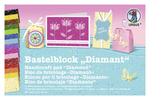 Ursus BASTELBLOCK" DIAMANT"300G.22x33CM,15BL.