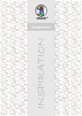 Ursus DESIGNKARTON "SILBER" 200G.DIN A4,5BL.MO.5