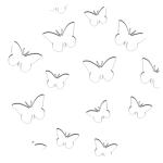 Ursus SILHOUETTENKARTON 300G.23x33CM,SCHMETTERLING