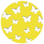 Ursus SILHOUETTENKARTON 300G.23x33CM,SCHMETTERLING