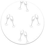 Ursus SILHOUETTENKARTON 300G.23x33CM,SEKTGLÄSER