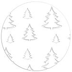 Ursus SILHOUETTENKARTON 300G.23x33CM,WEIHNACHTSBÄUME