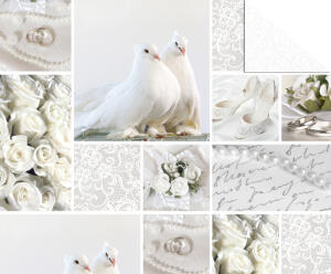 Ursus STARL."HOCHZEIT WEISS/SIL"240G.DIN A4,5BL.M01