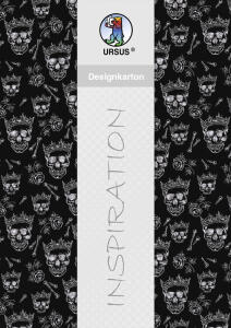 Ursus DESIGNKARTON SKULL 200G. A4,5BL.MO1