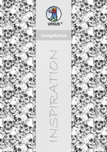 Ursus DESIGNKARTON SKULL 200G. A4,5BL.MO3