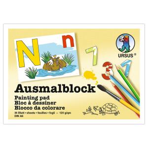 Ursus AUSMALBLOCK DIN A6,36BL.SORTIERT